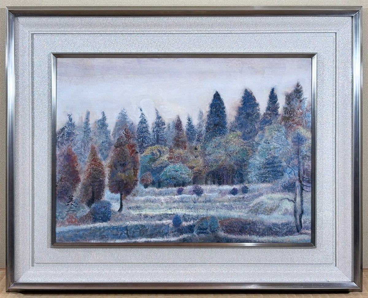 加藤 美代三 【山裾｜額（8号）】 絵画・額装 - Katou Miyozou, Japanese framed painting