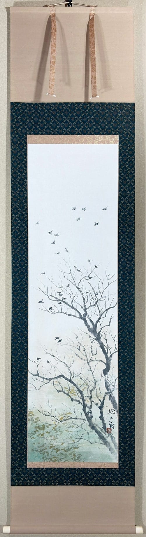 野々内 保太郎 【古木寒鴉】 掛軸 - Nonouchi Yasutarou, Japanese hanging scroll (kakejiku)