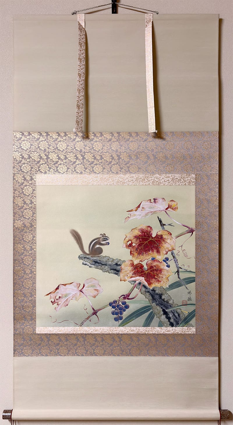 真道 秋皓 【山の秋】 掛軸 - Shindou Shuukou, Japanese hanging scroll (kakejiku)