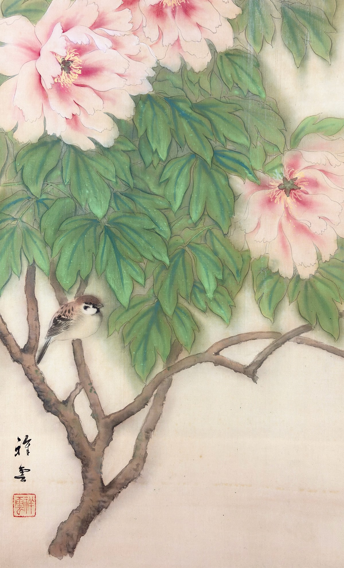 野々内 保太郎 【富貴花】 掛軸 詳細写真