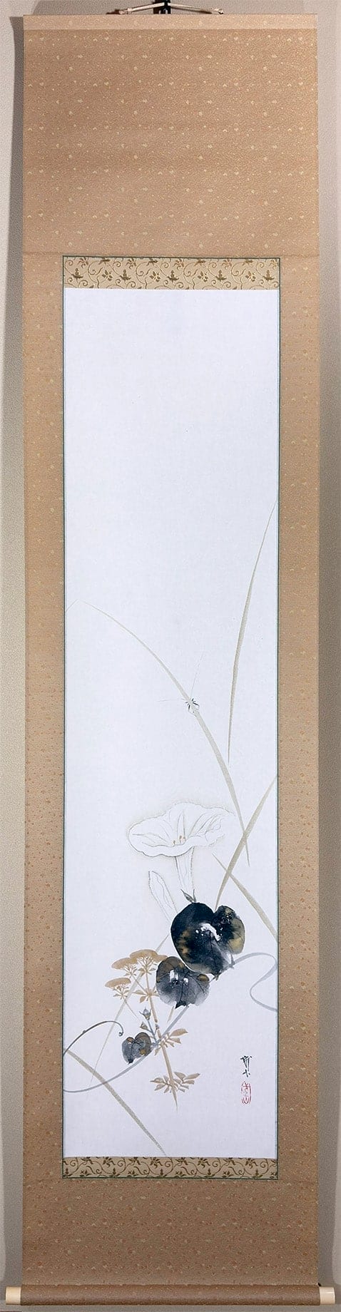 木村 武山 【夕顔】 掛軸 - Kimura Buzan, Japanese hanging scroll (kakejiku)