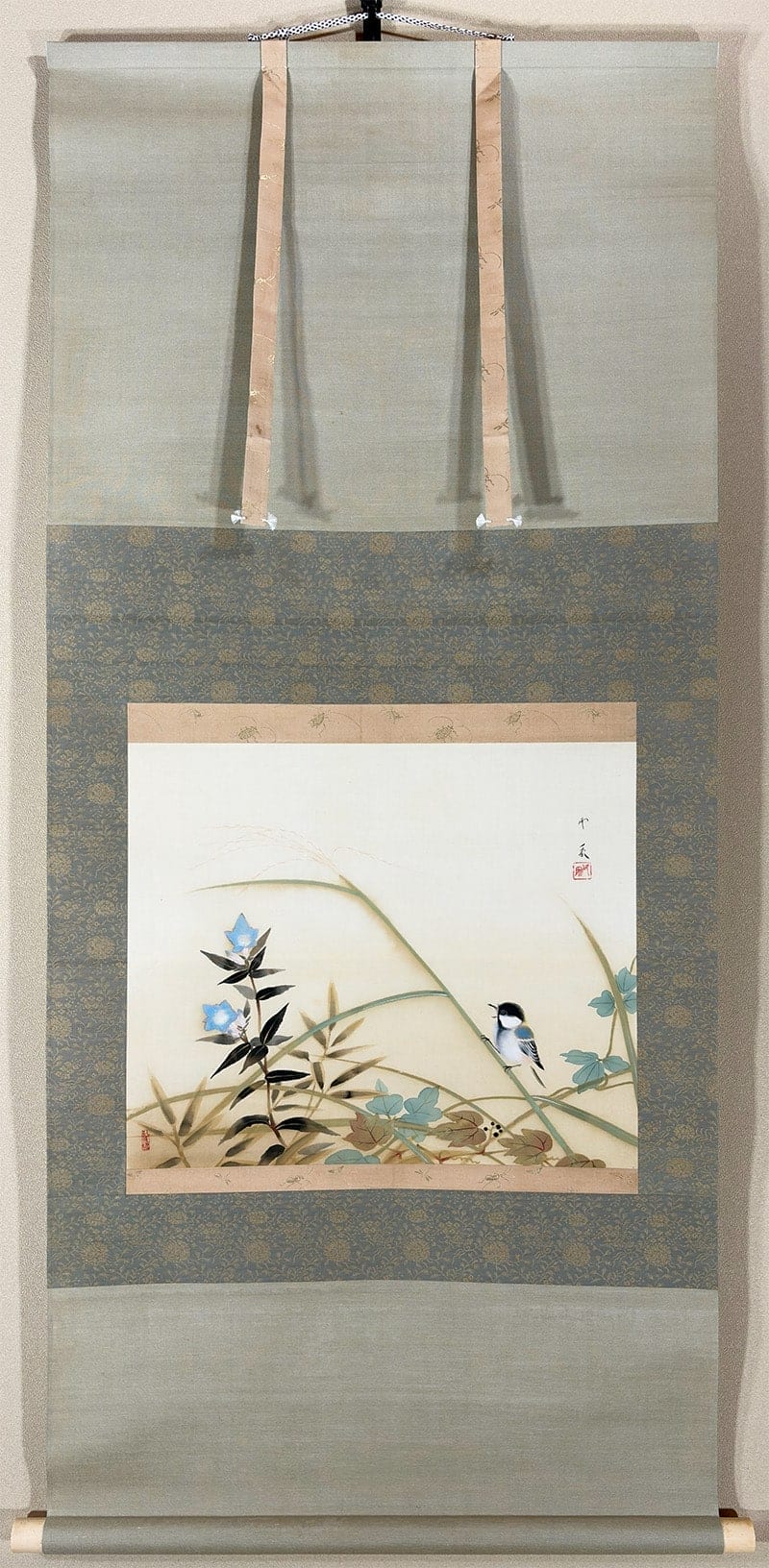 堂本 印象 【花野】 掛軸 - Doumoto Inshou, Japanese hanging scroll (kakejiku)