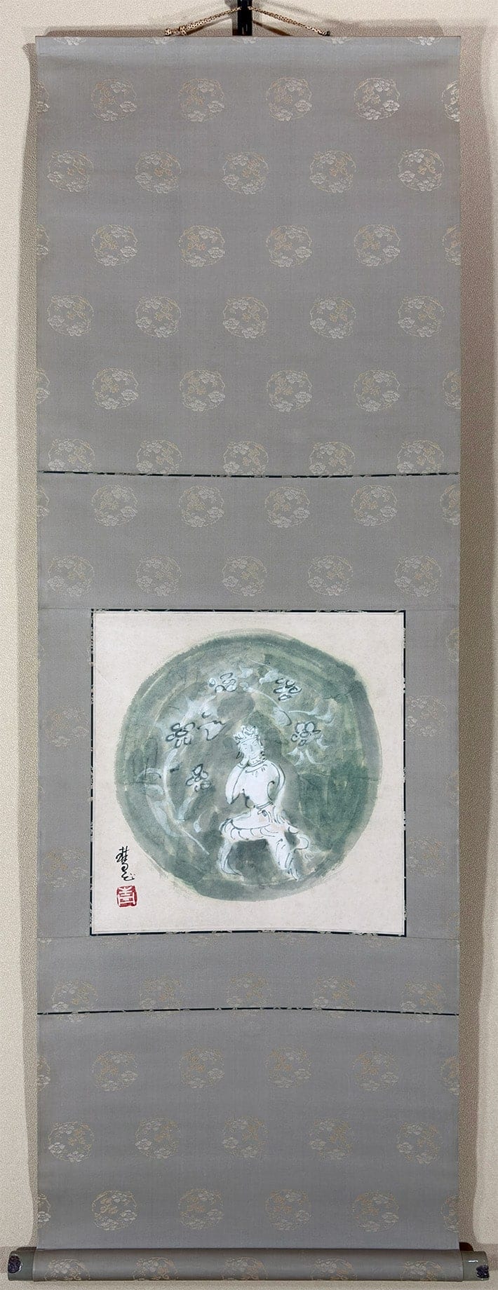 青戸 慧 【思惟半跏（しいはんか）｜ミニ掛軸】 掛軸 - Aoto Kei, Japanese hanging scroll (kakejiku)