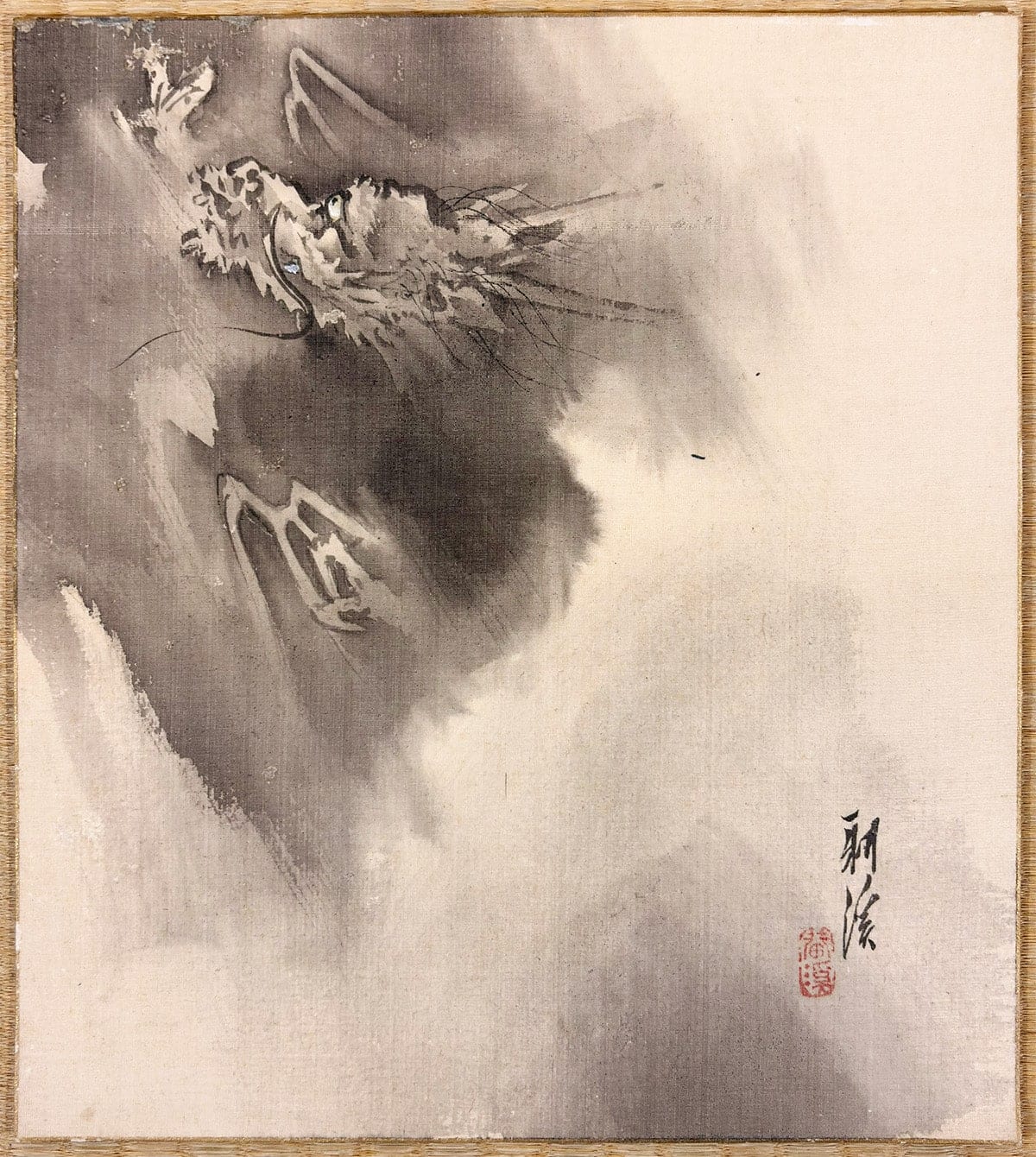 吉川 耕渓 【雲龍｜色紙】 色紙・短冊 - Japanese shikishi and tanzaku board painting