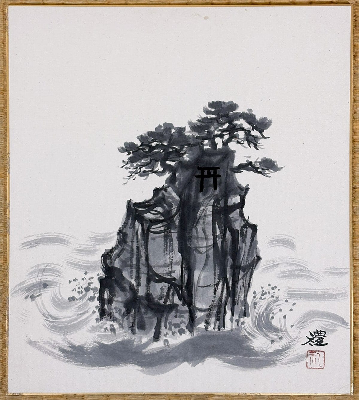 小豆沢 禮 【弁天島｜色紙】 色紙・短冊 - Azukizawa Rei, Japanese shikishi and tanzaku board painting