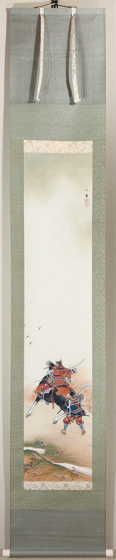 岩佐 古香 【義家知伏図】 掛軸 - Iwasa Kokou, Japanese hanging scroll (kakejiku)