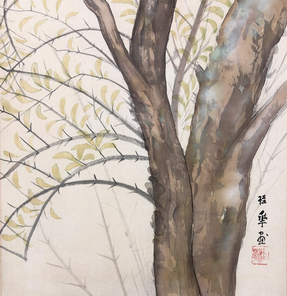 金島 桂華 【柘榴】 掛軸 詳細写真