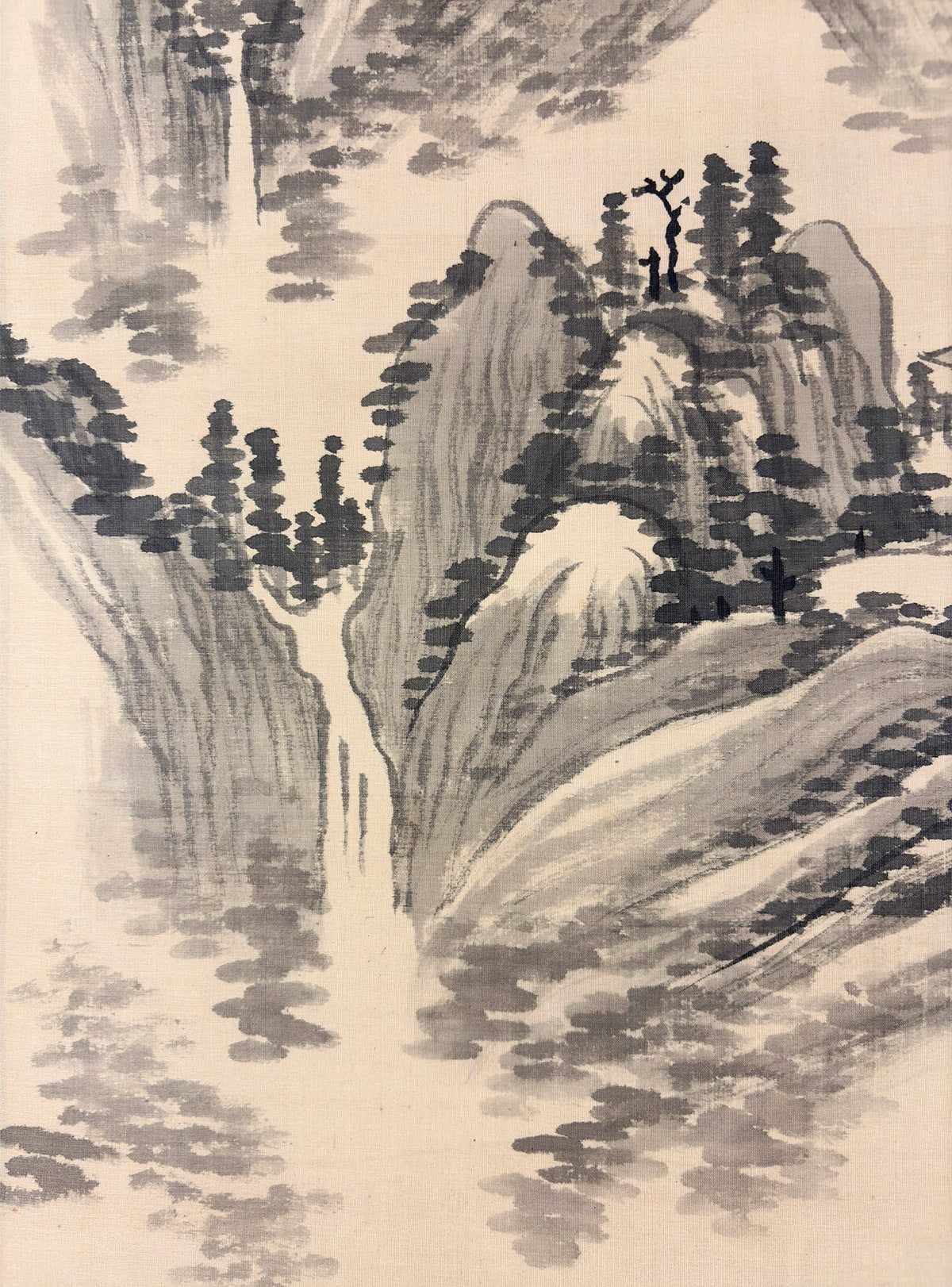 横山 雲南 (黄仲祥) 【水墨山水（別号：雲安）】 掛軸 詳細写真