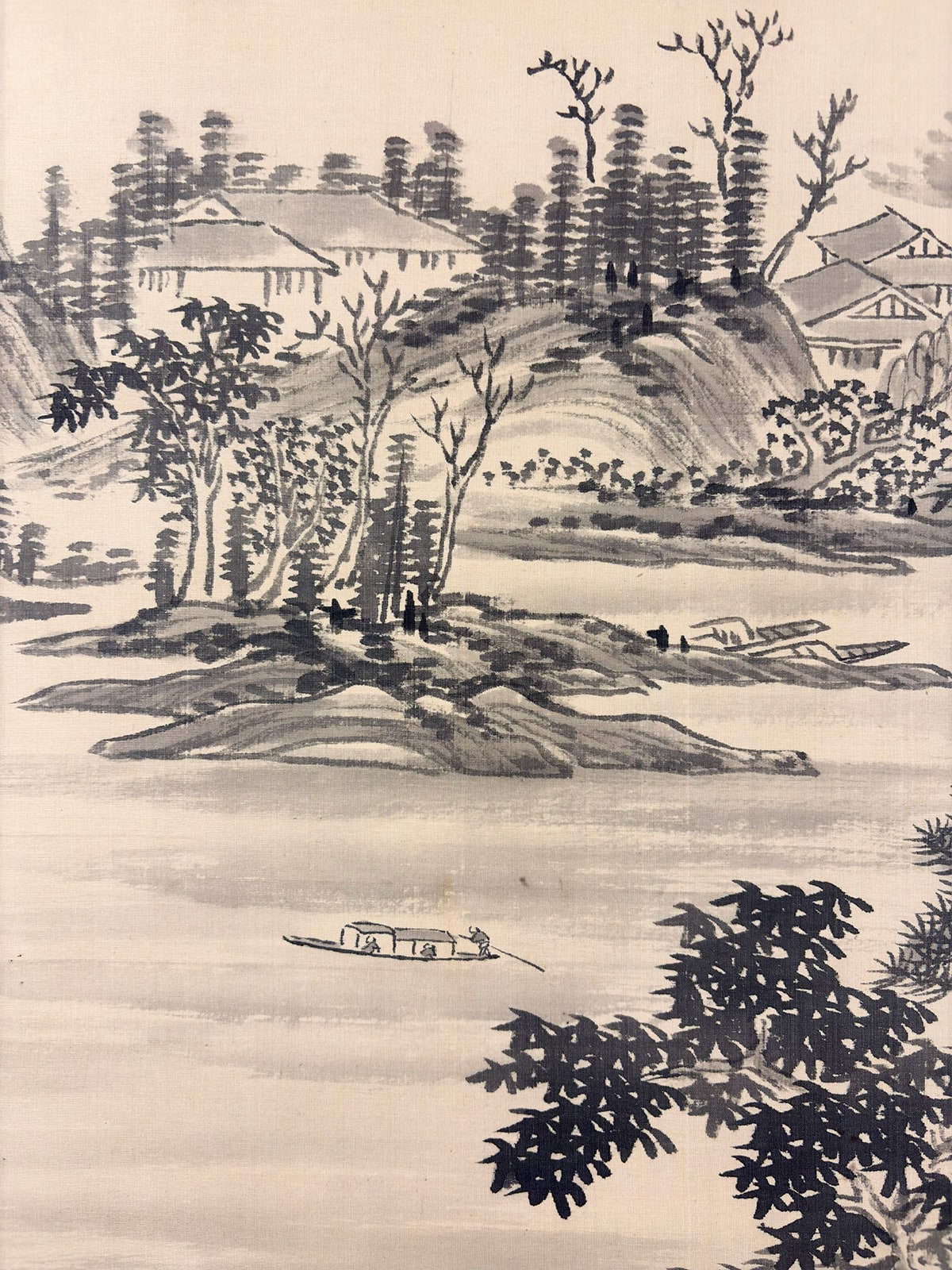 横山 雲南 (黄仲祥) 【水墨山水（別号：雲安）】 掛軸 詳細写真