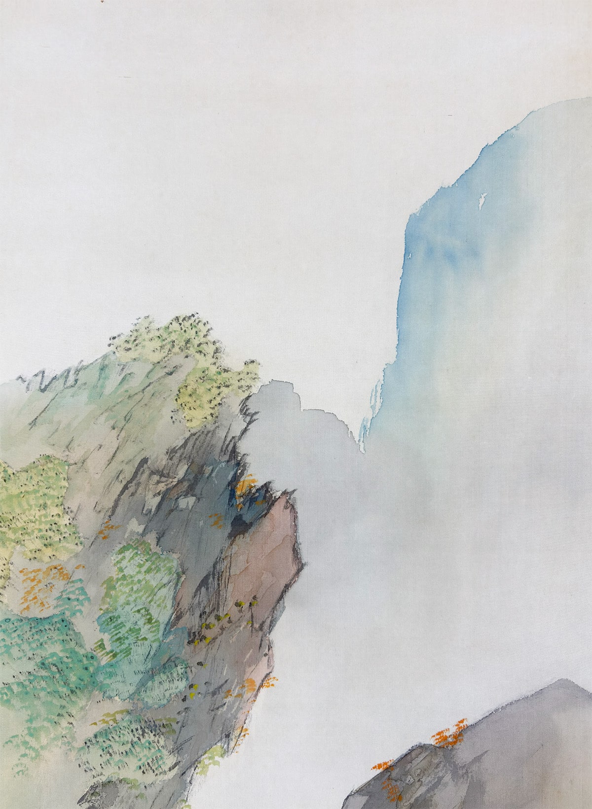 芝村 春晁 【秋景山水】 掛軸 詳細写真