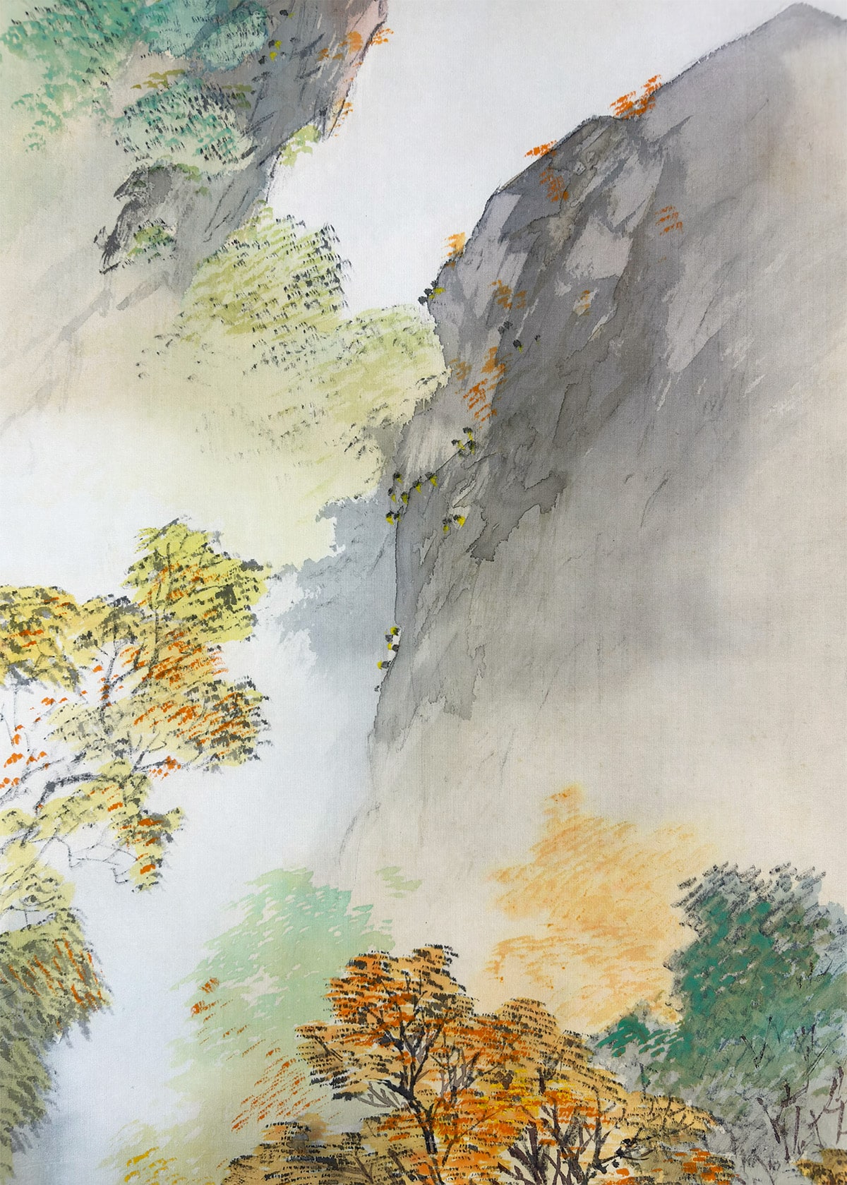 芝村 春晁 【秋景山水】 掛軸 詳細写真