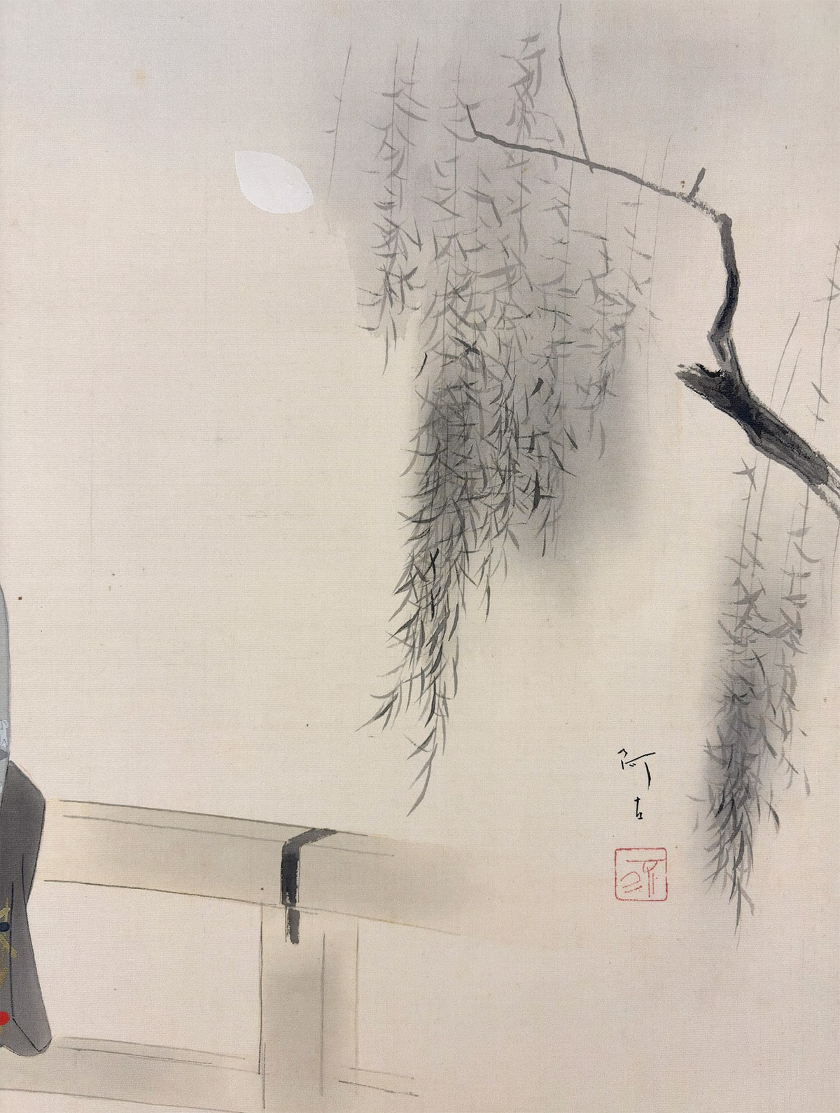 不二木 阿古 【涼宵】 掛軸 詳細写真