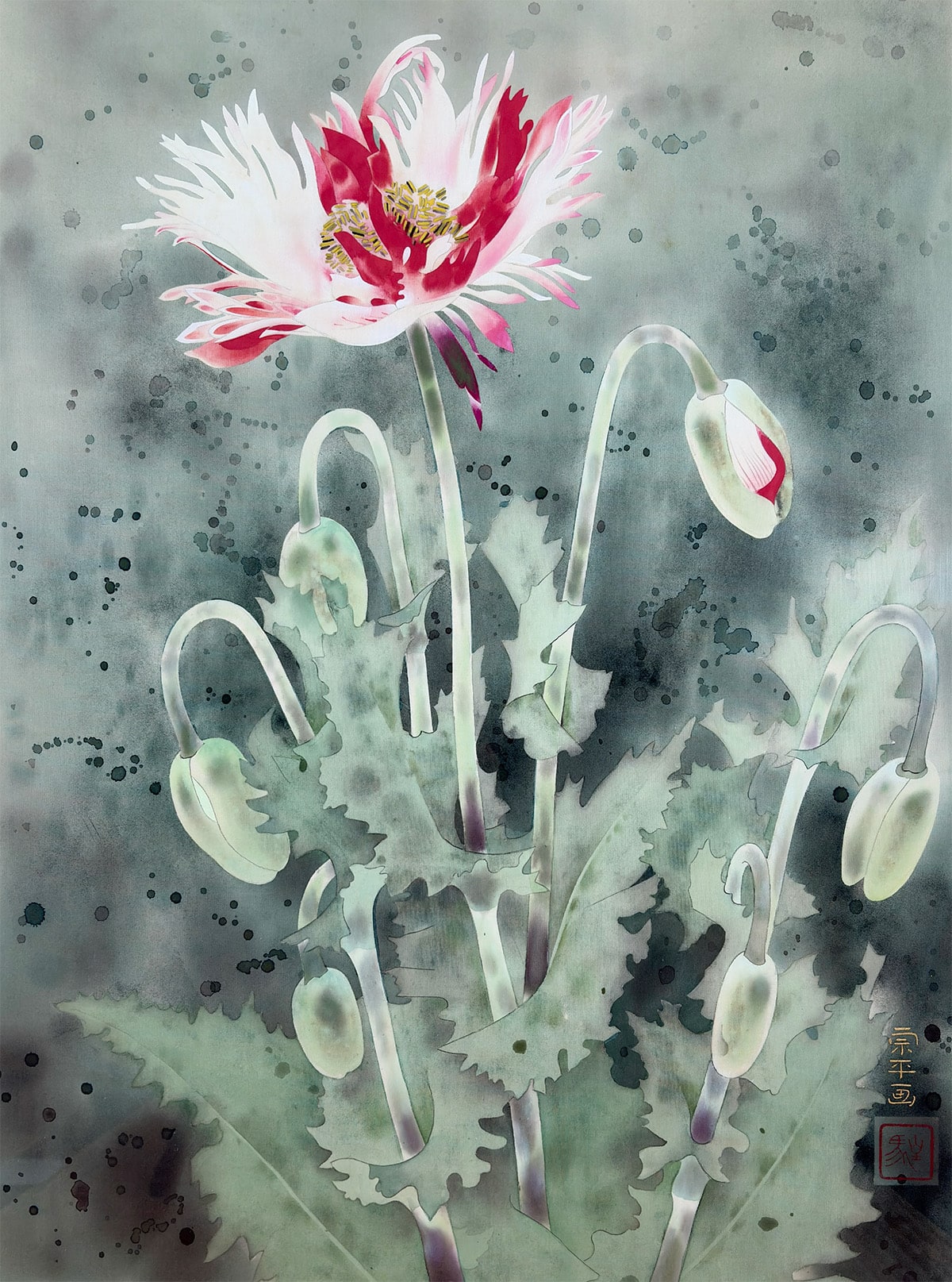 楠本 宗平 【芥子の花｜額（20号）】 絵画・額装 詳細写真
