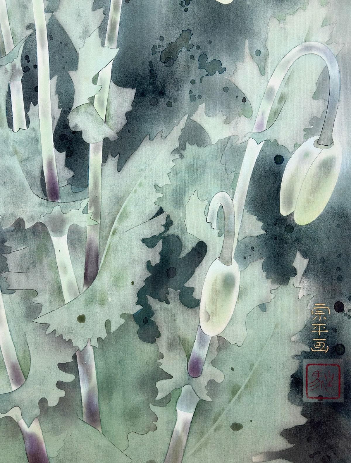 楠本 宗平 【芥子の花｜額（20号）】 絵画・額装 詳細写真