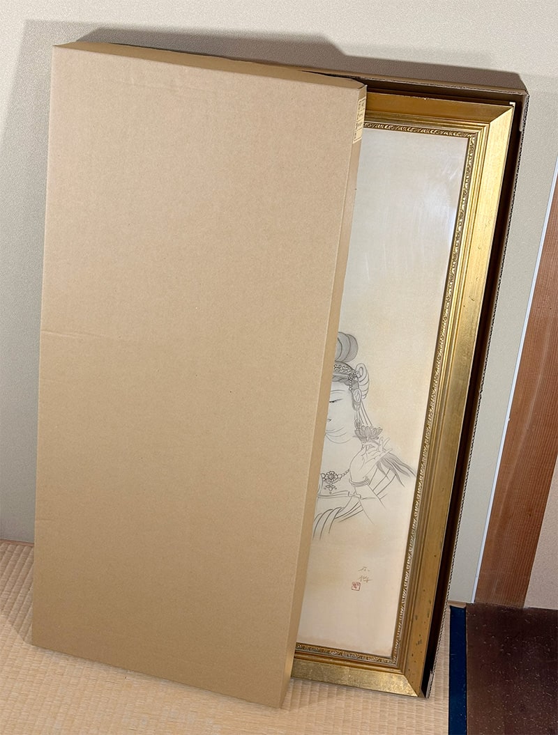 安達 不伝 【慈母観音｜立額】 絵画・額装 詳細写真