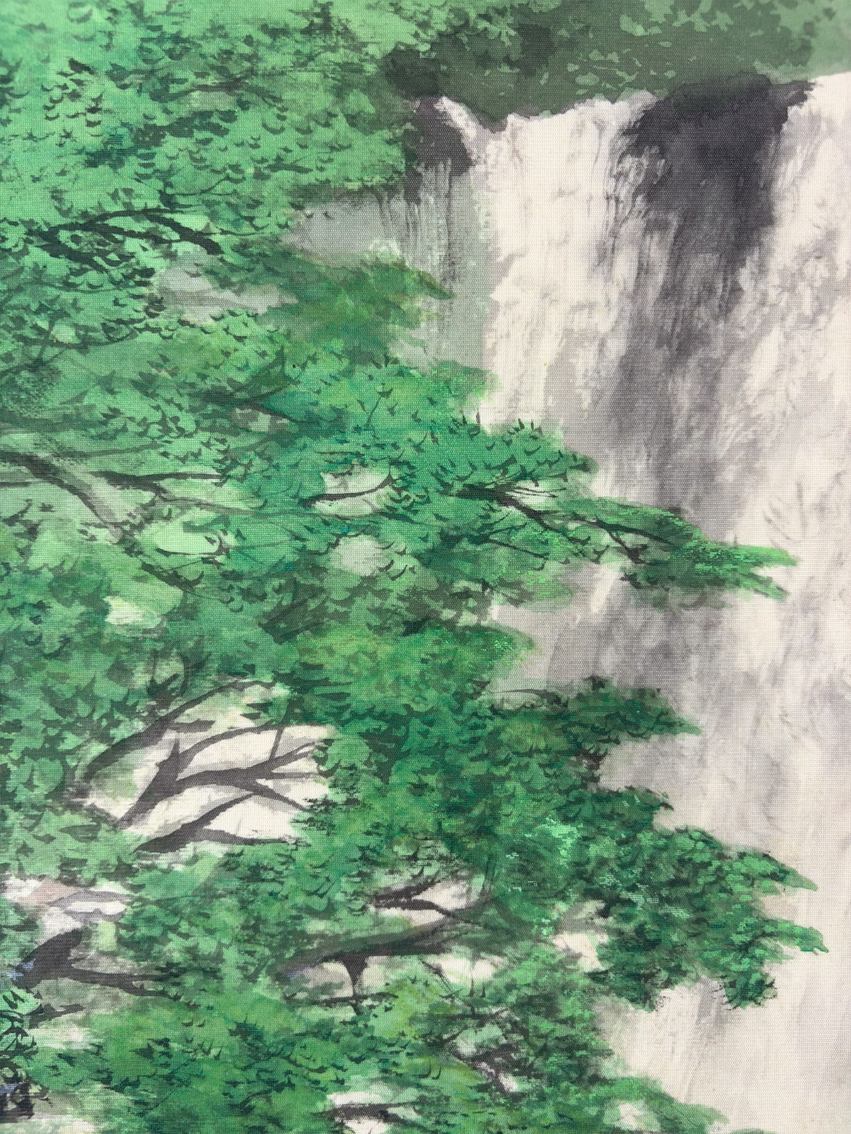川島 梅関 【緑谿懸泉】 掛軸 詳細写真