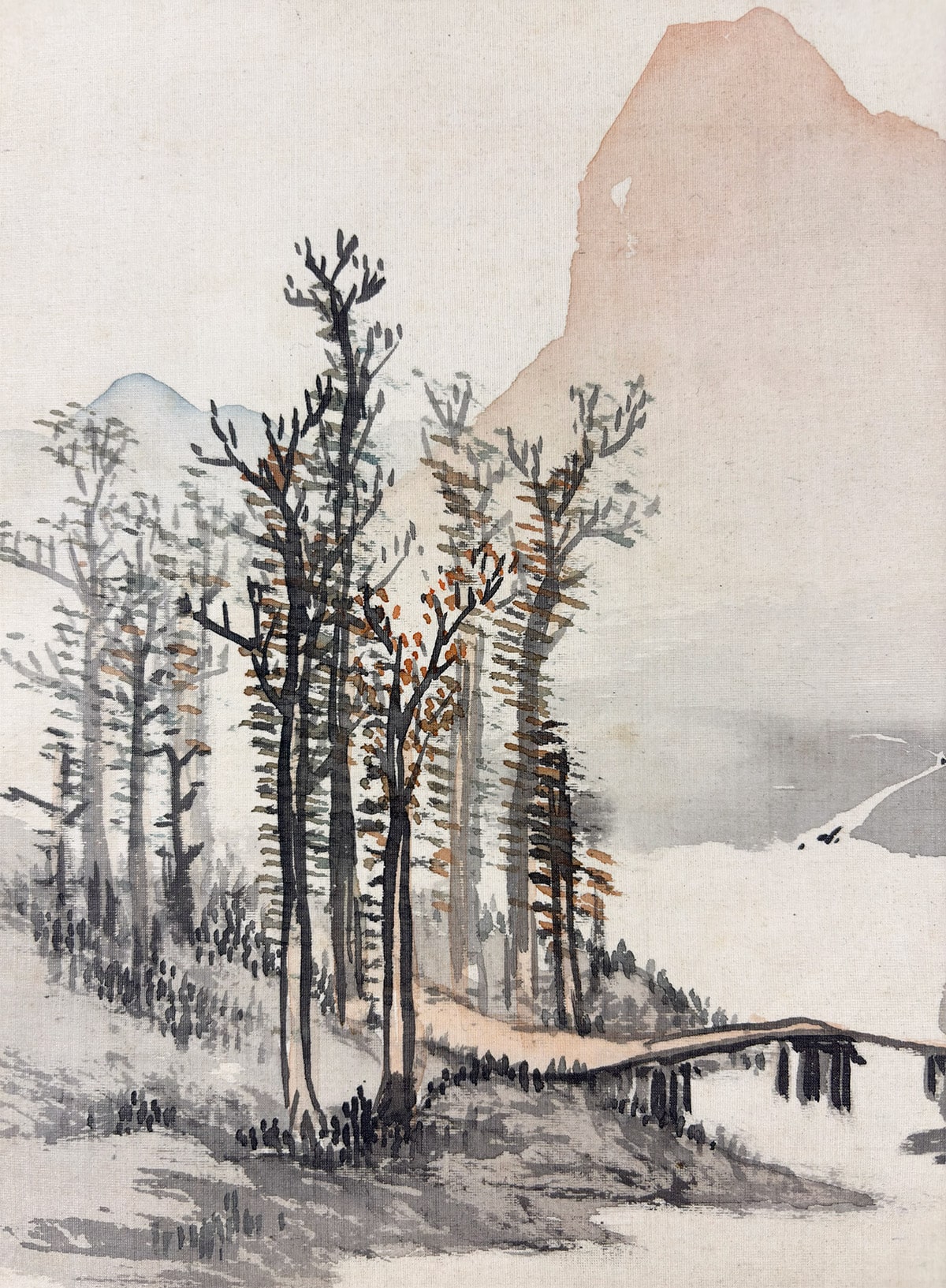 山岡 米華 【秋山居（山水）】 掛軸 詳細写真