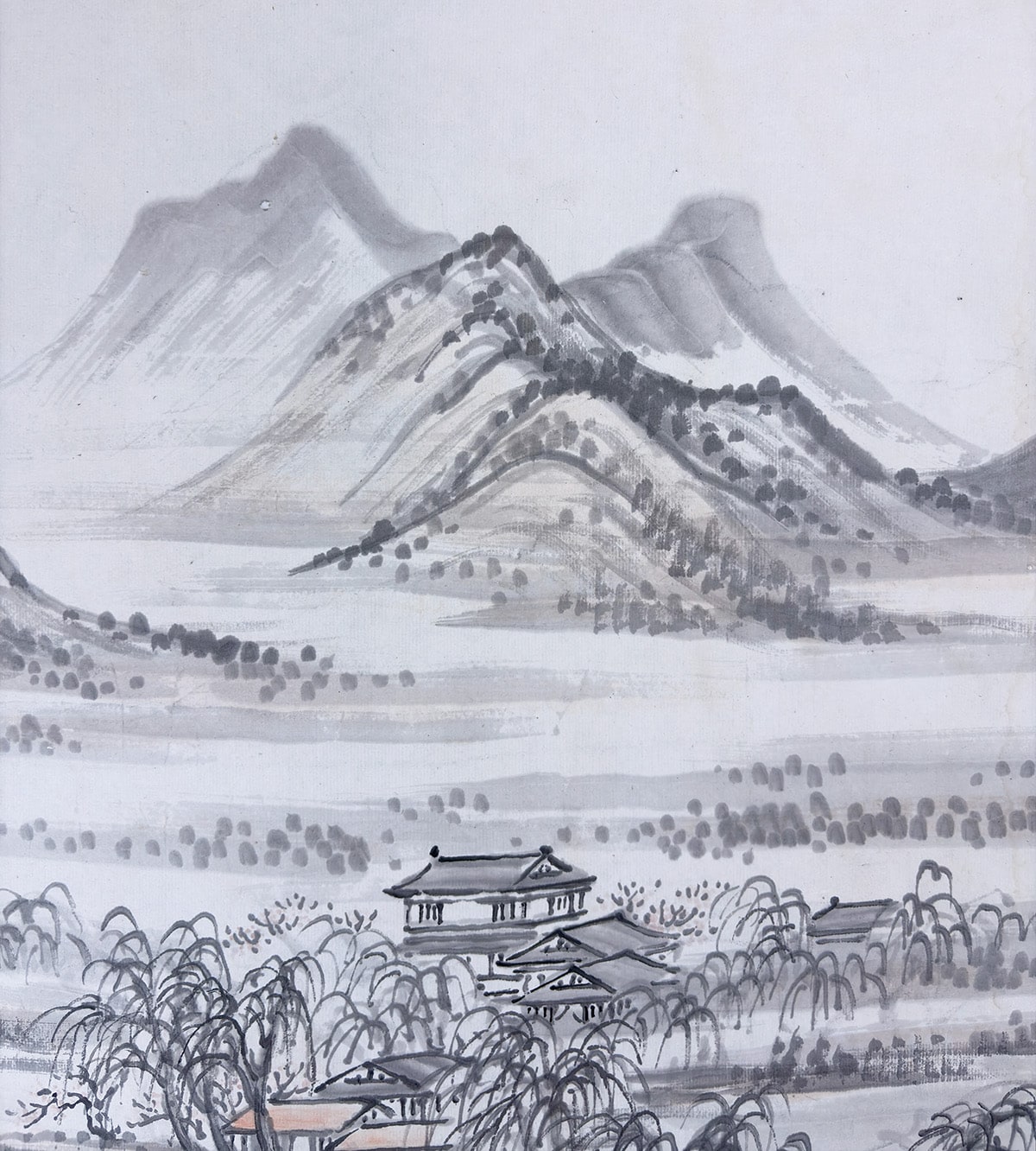 横山 雲南 (黄仲祥) 【柳塘走馬】 掛軸 詳細写真