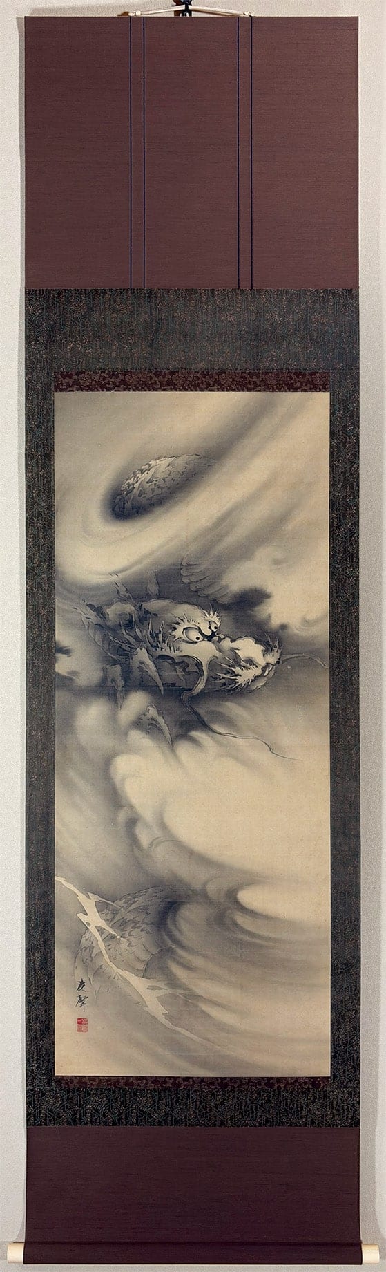 堀江 友聲 【雲龍】 掛軸 - Horie Yuusei, Japanese hanging scroll (kakejiku)