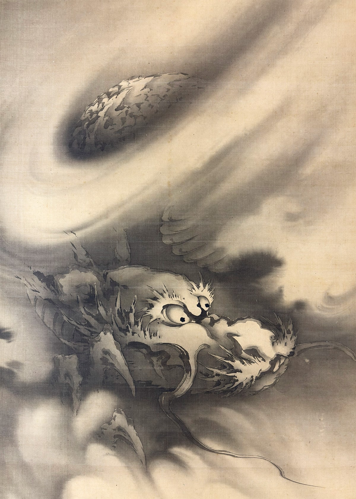 堀江 友聲 【雲龍】 掛軸 詳細写真