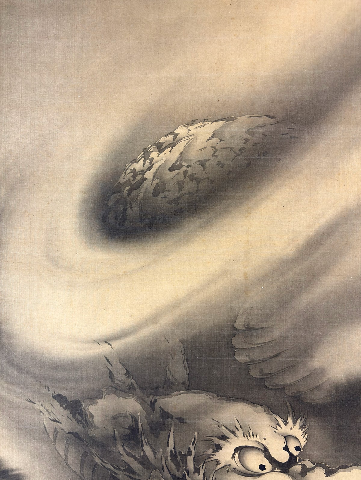 堀江 友聲 【雲龍】 掛軸 詳細写真