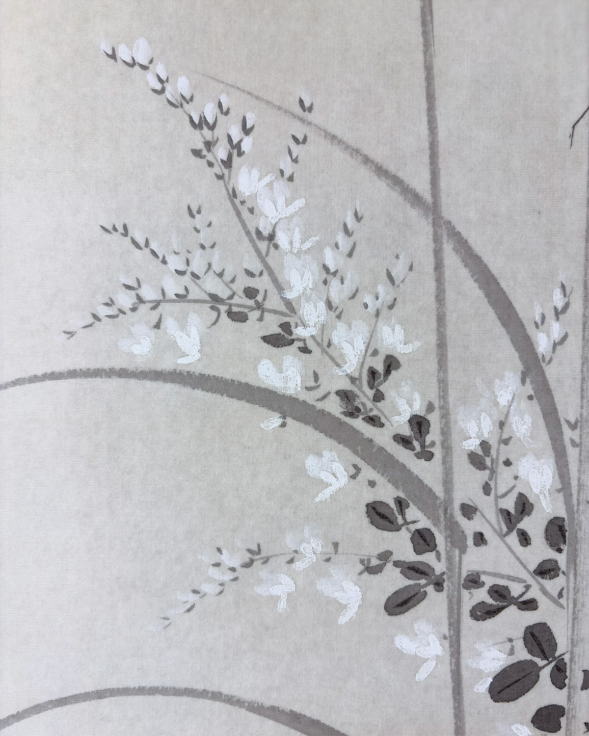 光明 【月下秋草】 掛軸 詳細写真