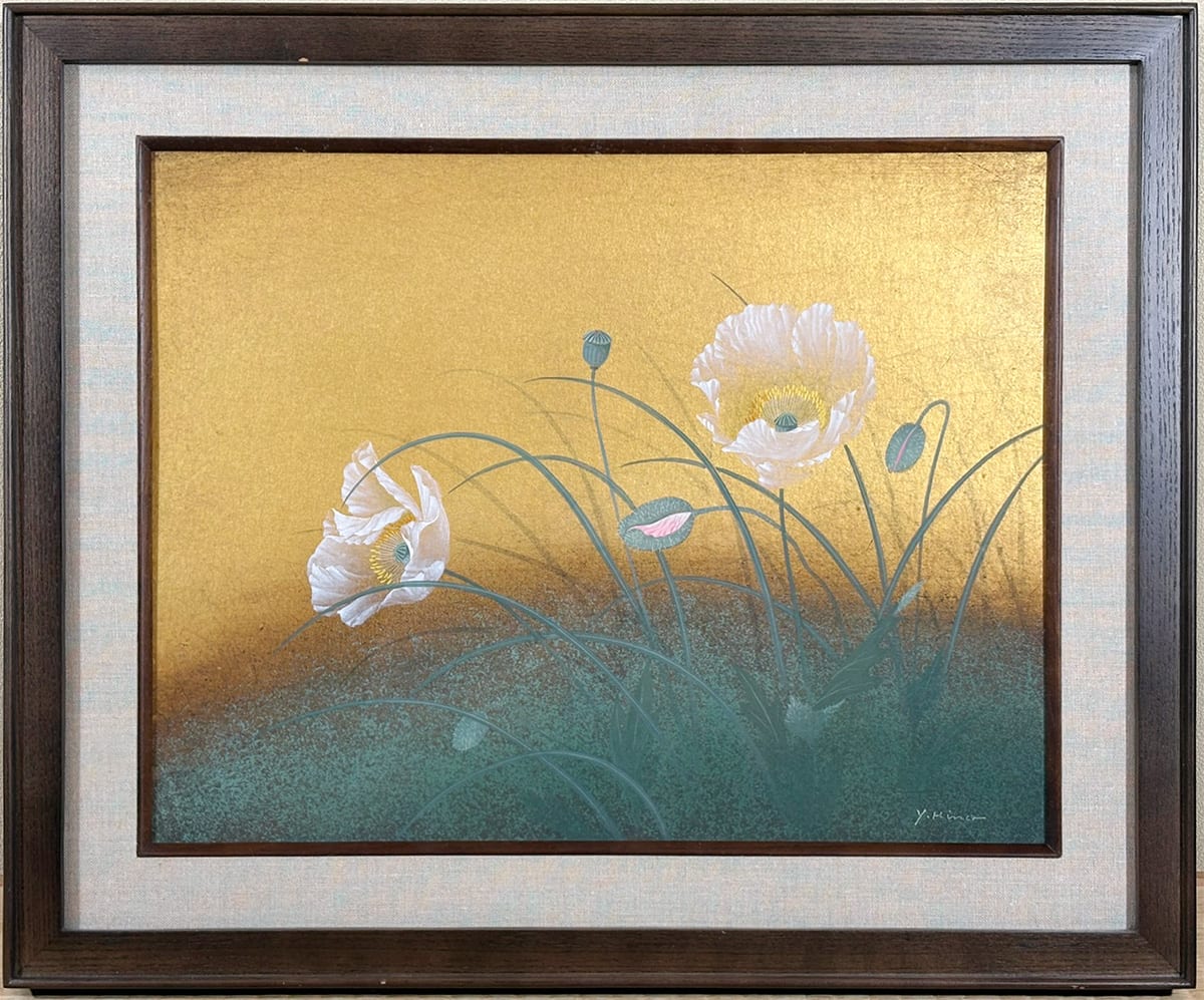 樋野 康郎 【芥子｜額（油彩・6号）】 絵画・額装 - Hino Yasurou, Japanese framed painting