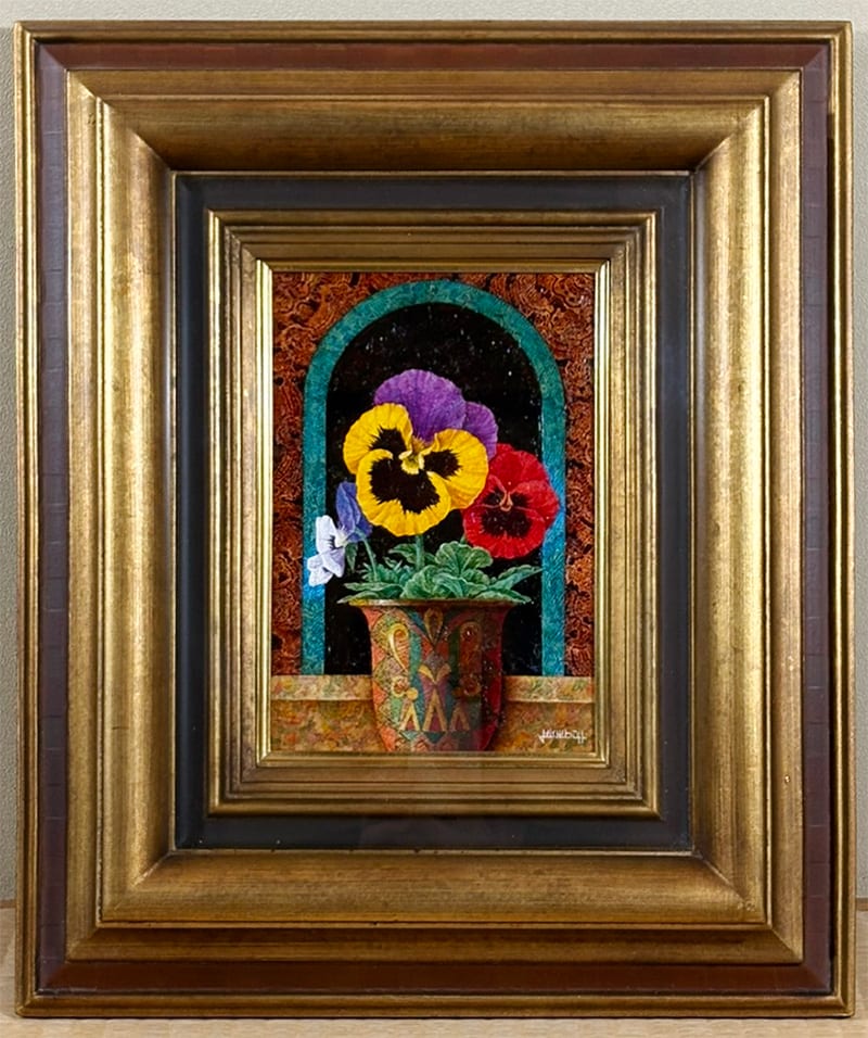 増本 憲樹 【パンジー｜額（サムホール / SM）】 絵画・額装 - Masumoto Kenki, Japanese framed painting