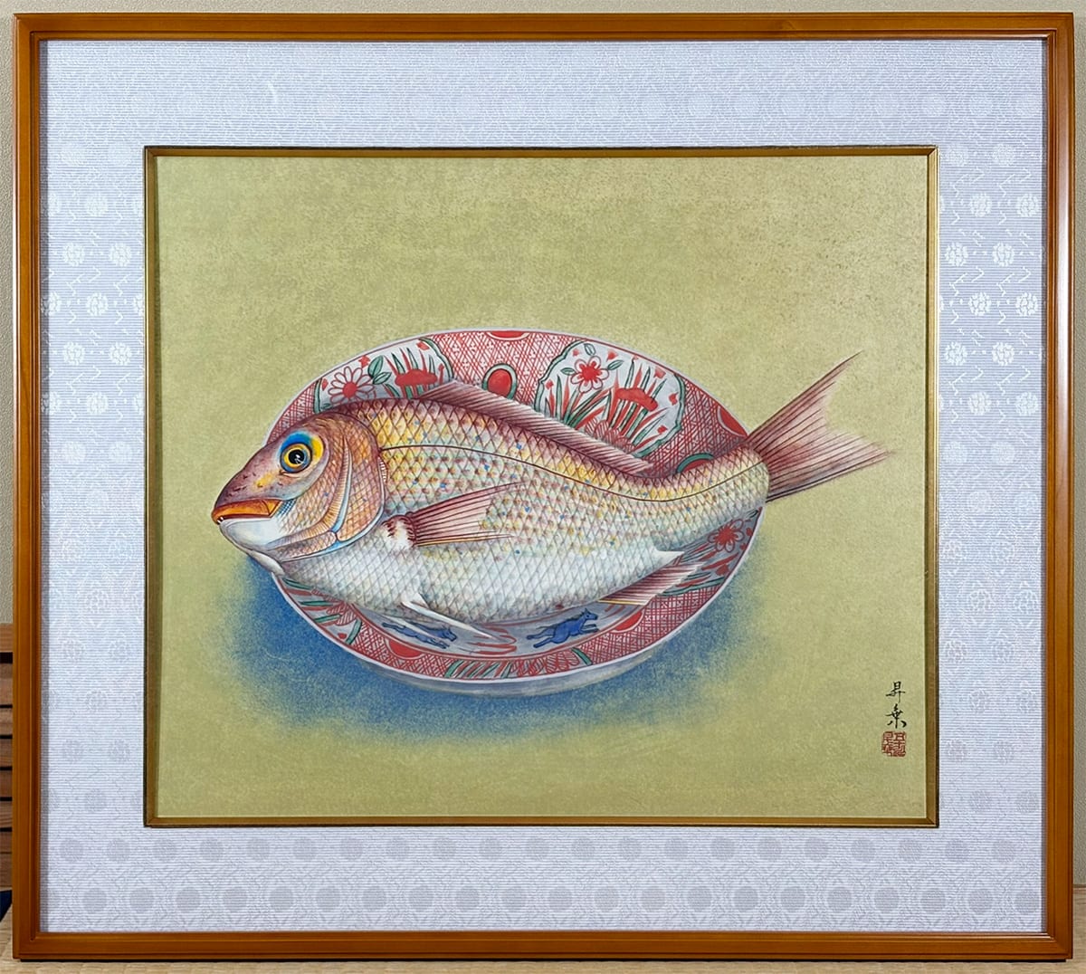 五十川 昇乗 【鯛｜額（10号）】 絵画・額装 - Isokawa Soujou, Japanese framed painting
