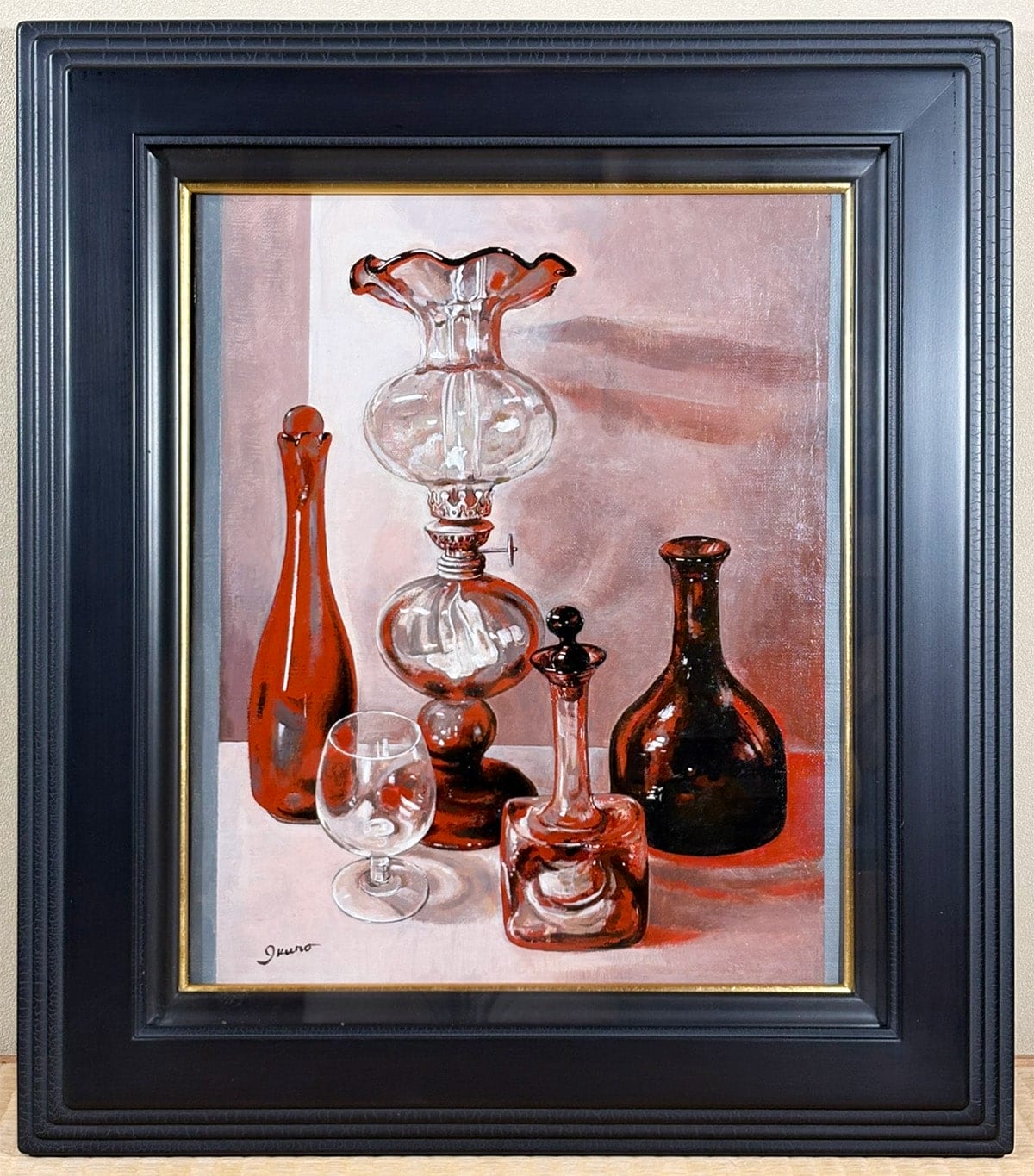 槇原 郁朗 【ガラス器の仲間たち｜額（油彩・F8号）】 絵画・額装 - Makihara Ikurou, Japanese framed painting