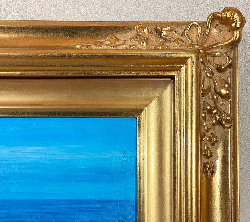 園山 幹生 【南太平洋 グリーン島｜額（油彩・M8号）】 絵画・額装 詳細写真