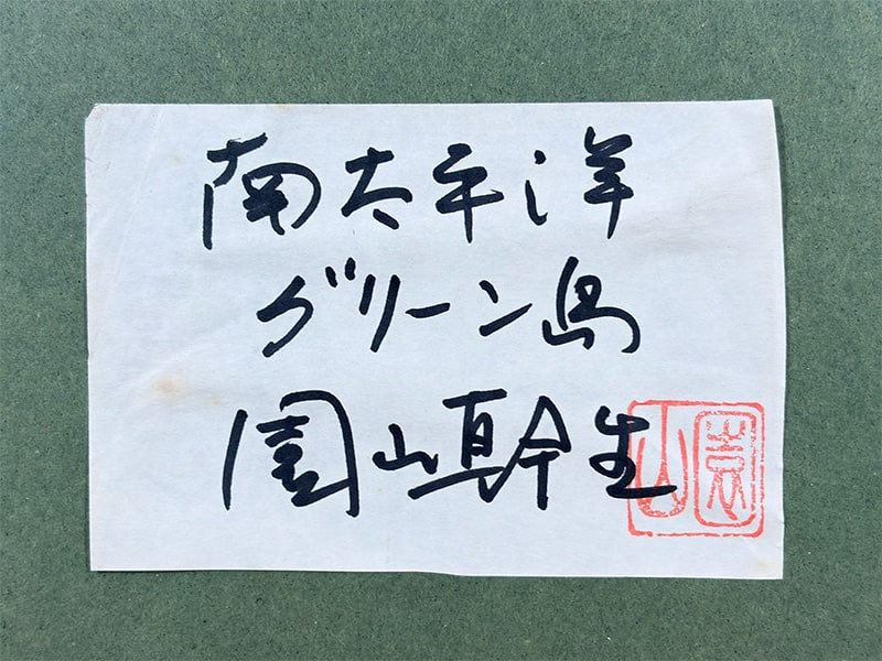 園山 幹生 【南太平洋 グリーン島｜額（油彩・M8号）】 絵画・額装 詳細写真
