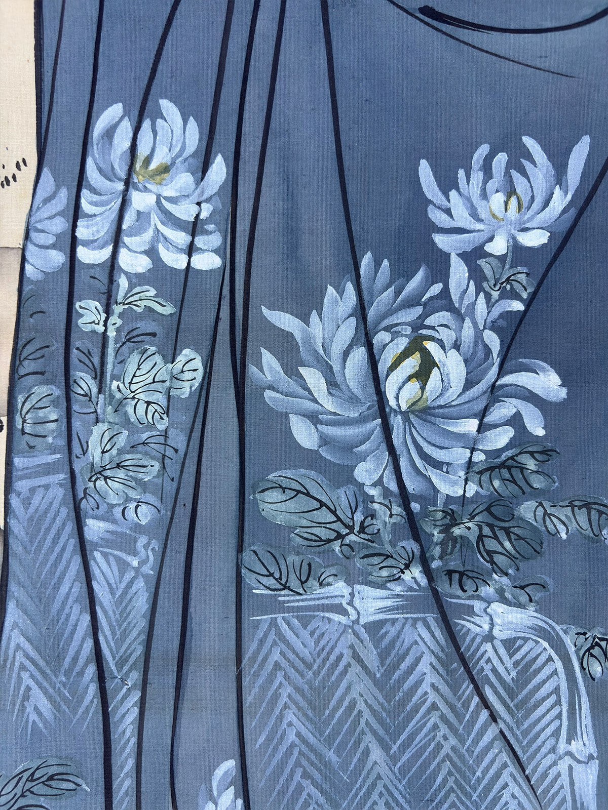 狗巻 松寿 【雅楽（美人画）】 掛軸 詳細写真