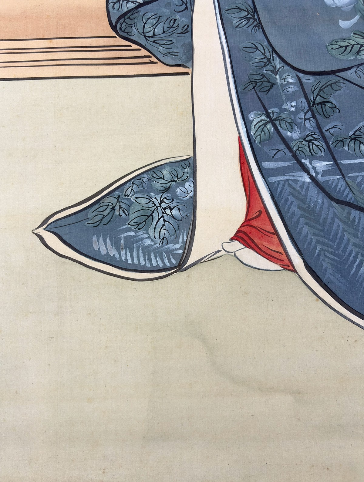 狗巻 松寿 【雅楽（美人画）】 掛軸 詳細写真