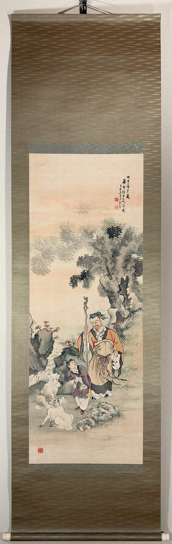 藤田 台石 【黄初平】 掛軸 - Fujita Taiseki, Japanese hanging scroll (kakejiku)