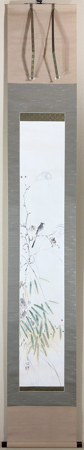 阿部 春峰 【秋色】 掛軸 - Abe Shunpou, Japanese hanging scroll (kakejiku)