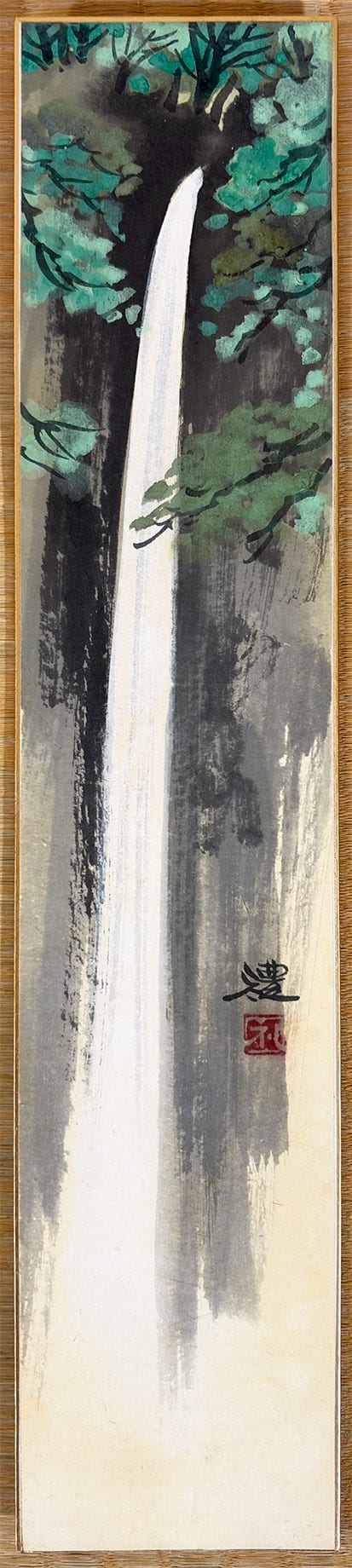 小豆沢 禮 【涼気｜広幅短冊】 まくり - Azukizawa Rei, unmounted Japanese painting (makuri)