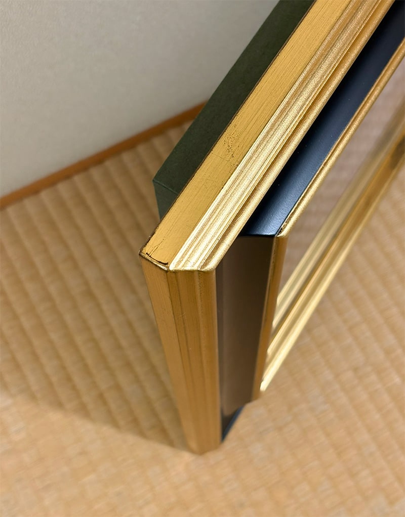 西山 晋 【落葉の小道｜額（油彩・F3号）】 絵画・額装 詳細写真