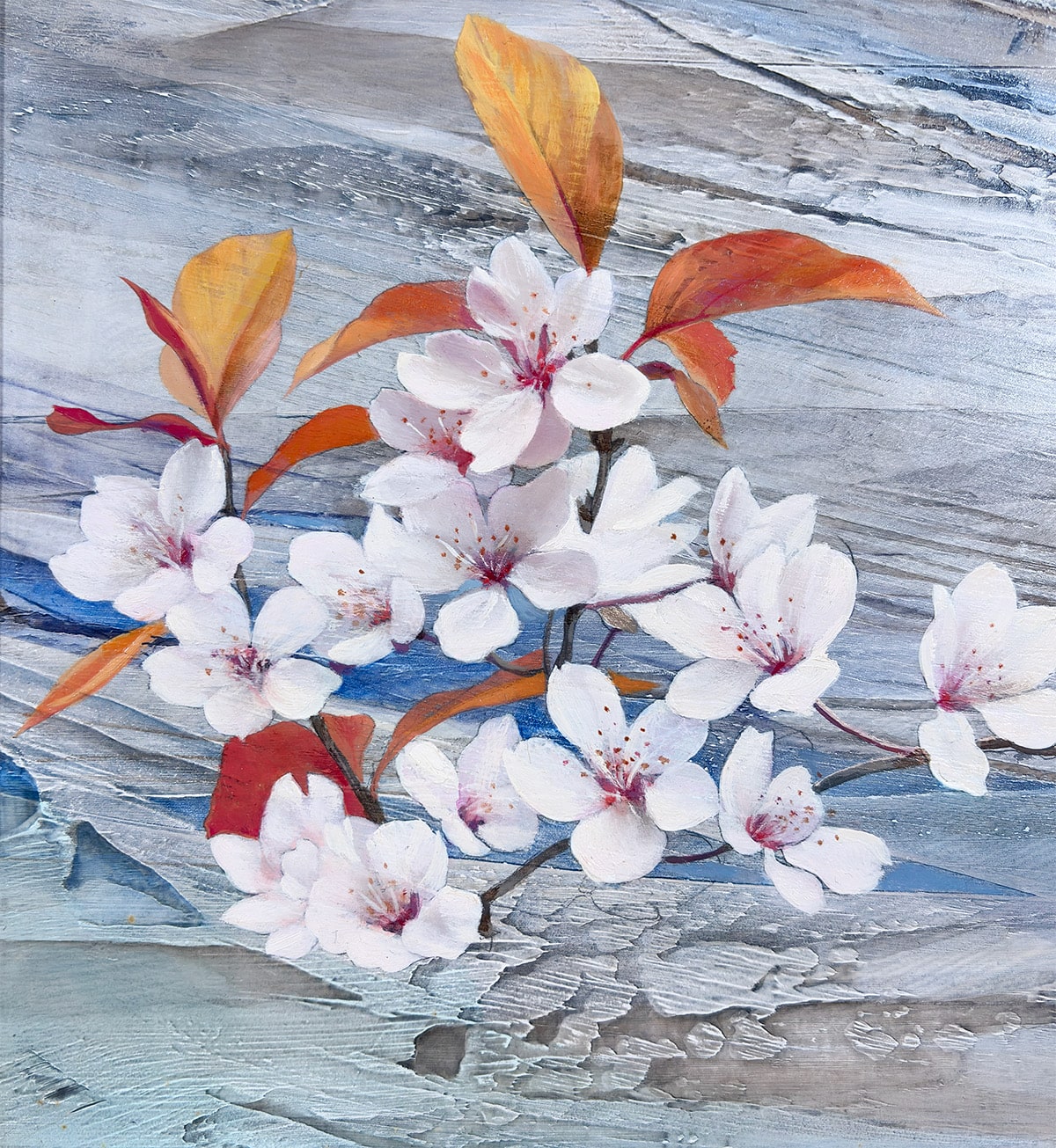 山本 順子 【山桜｜額（油彩・F4号）】 絵画・額装 詳細写真