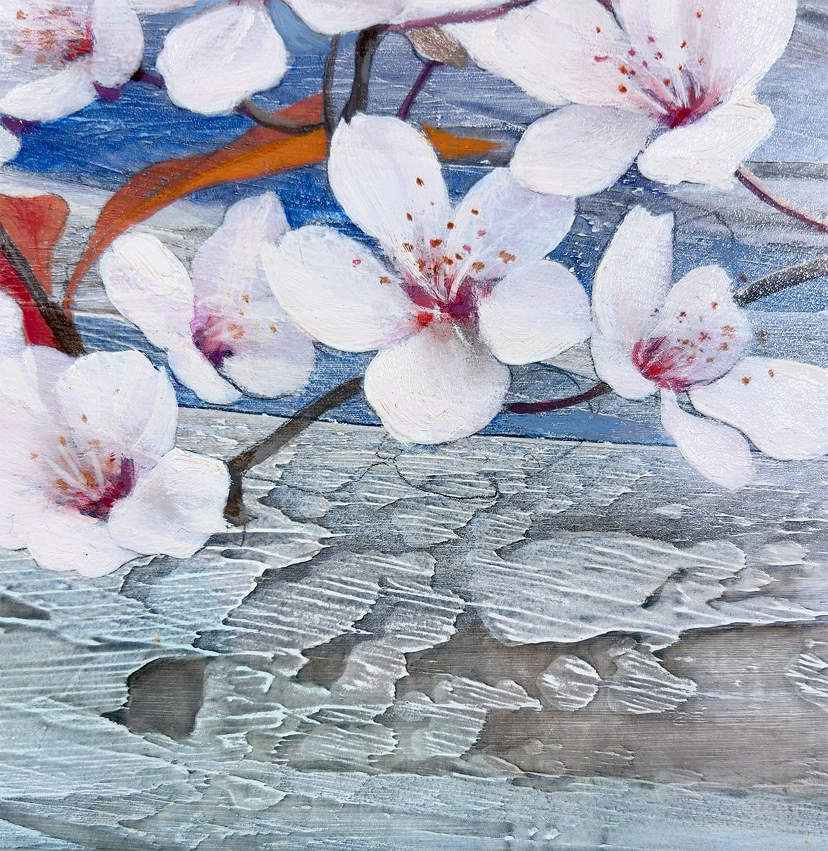 山本 順子 【山桜｜額（油彩・F4号）】 絵画・額装 詳細写真