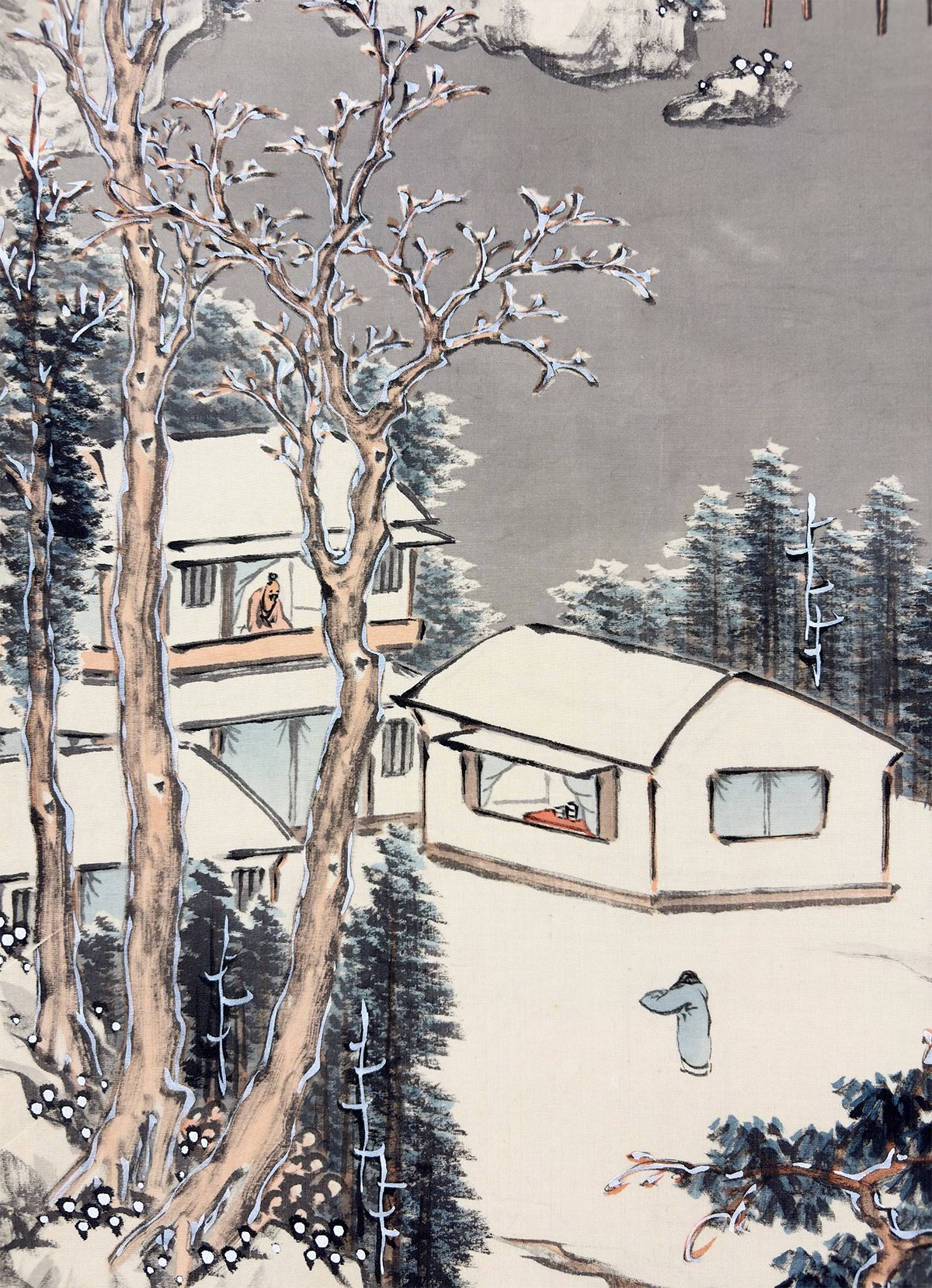 桜井 雲洞 【雪景山水】 掛軸 詳細写真