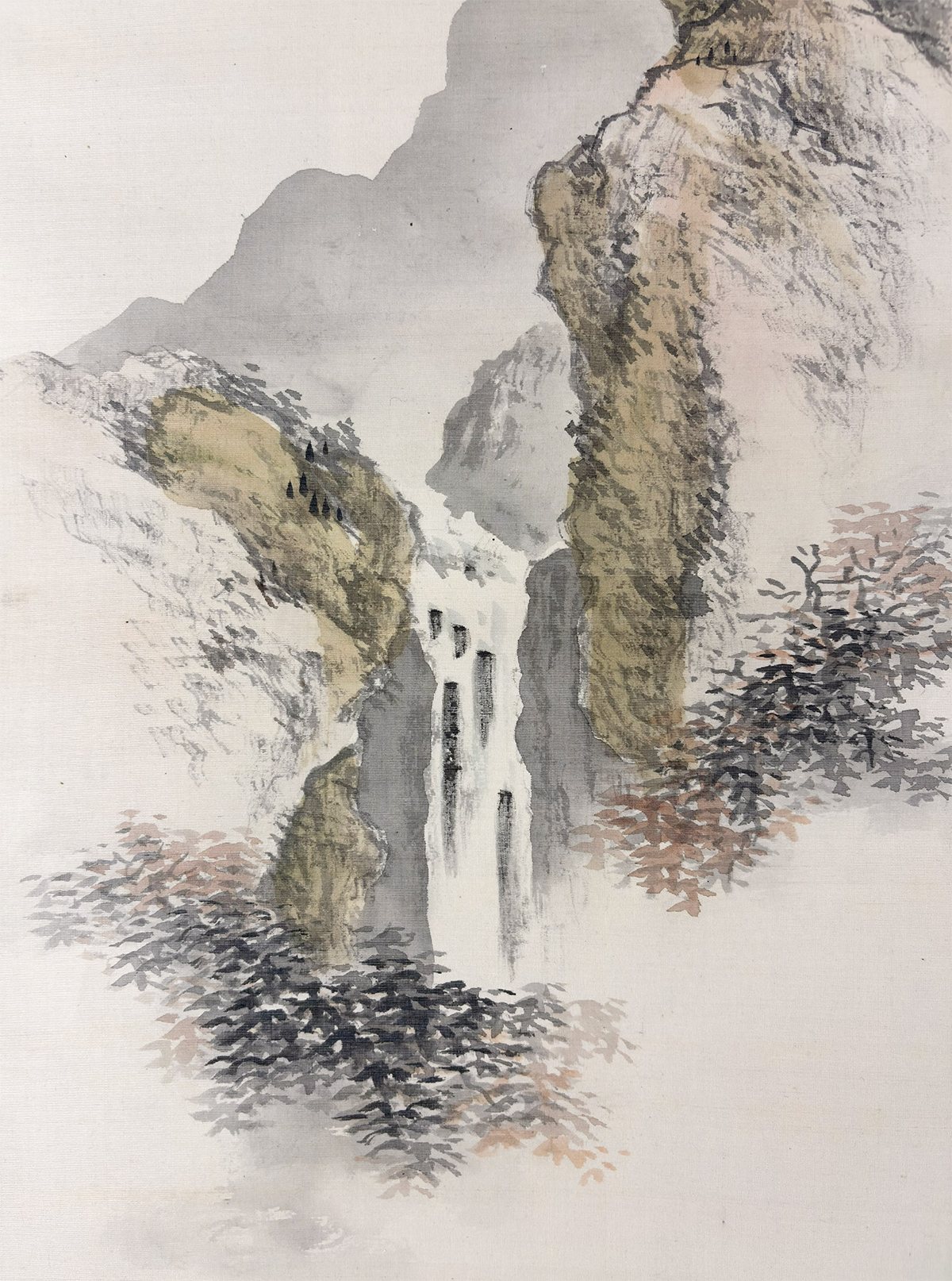 黒部 拈華 【秋景山水】 掛軸 詳細写真