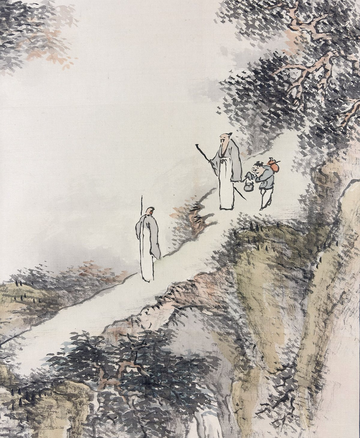 黒部 拈華 【秋景山水】 掛軸 詳細写真