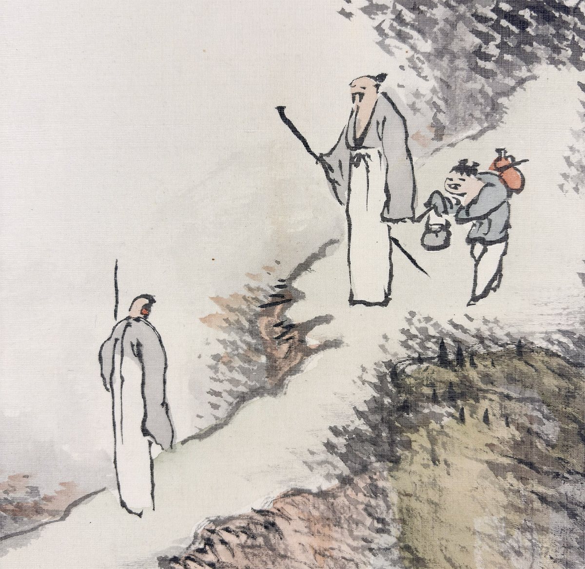 黒部 拈華 【秋景山水】 掛軸 詳細写真