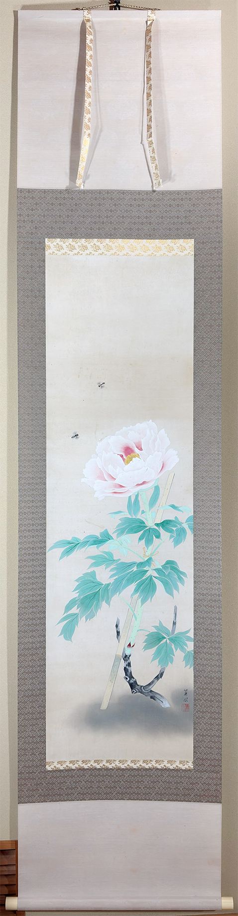 岡田 麗水 【富貴花】 掛軸 - Okada Reisui, Japanese hanging scroll (kakejiku)