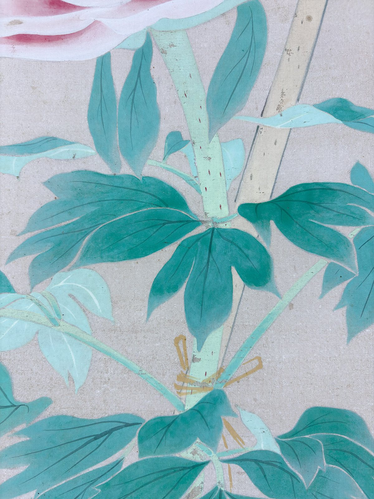 岡田 麗水 【富貴花】 掛軸 詳細写真