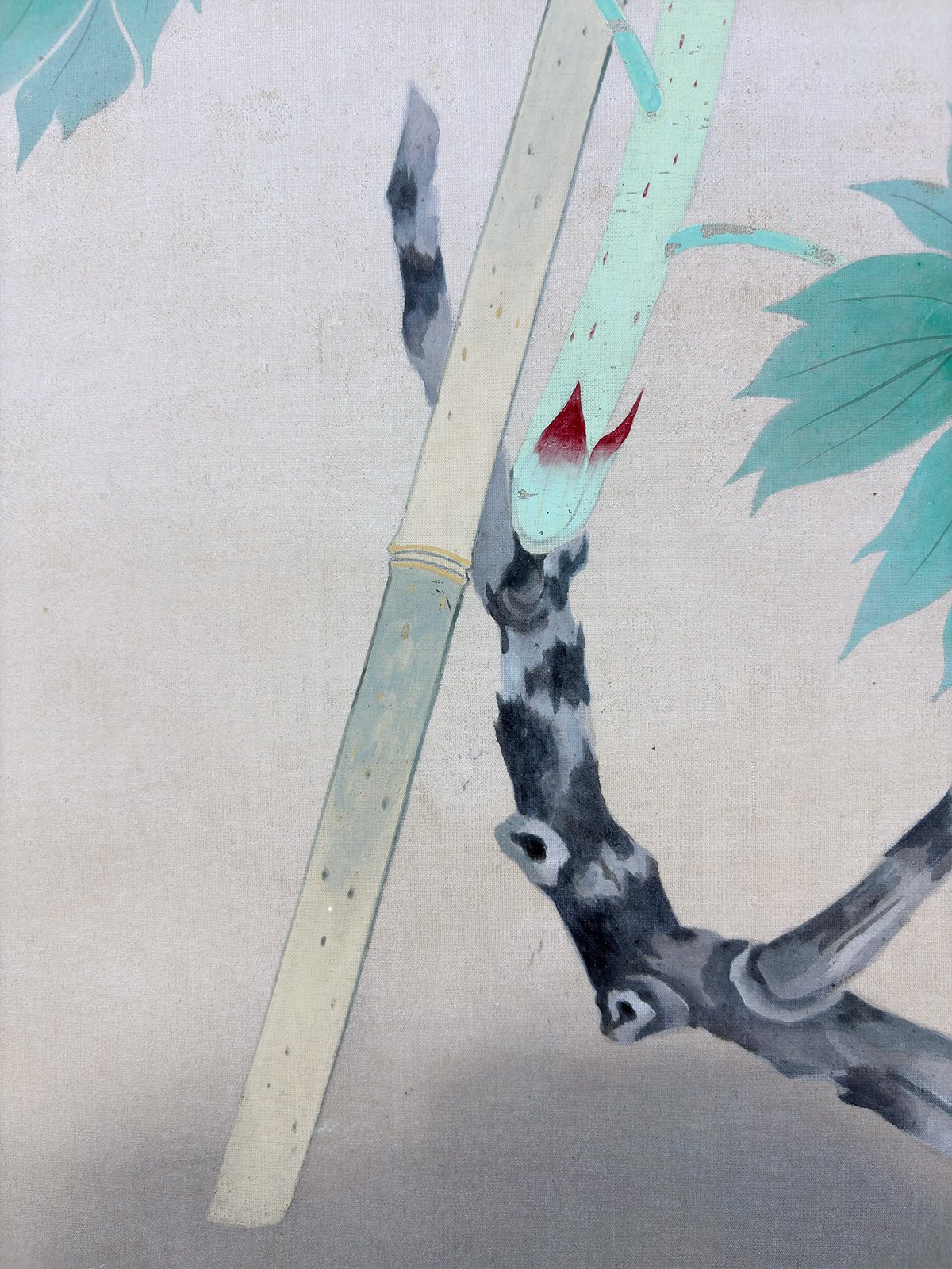 岡田 麗水 【富貴花】 掛軸 詳細写真